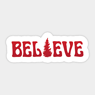 Believe (red) Sticker